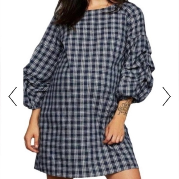 J.O.A. Dresses & Skirts - JOA Just One Answer Blue and white plaid maternity dress